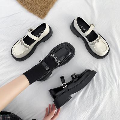 Лоферы из бисквита на толстой подошве, женские туфли в британском стиле на весну и лето в стиле ретро, ​​французские туфли Мэри Джейн, японские маленькие кожаные туфли Jk