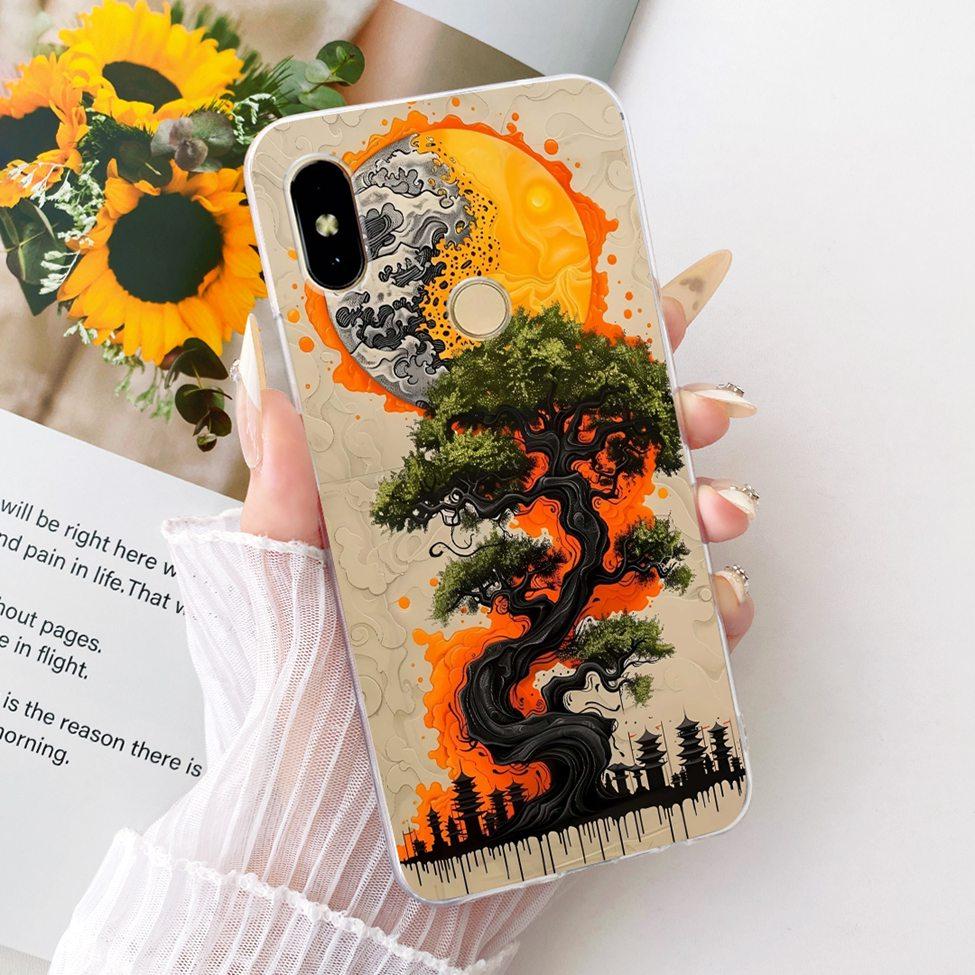 Cover For Redmi S2 Case Y2 Transparent Cute Cat Fashion Butterfly Funny Painted Casing For Redmi Y2 M1803E6G M1803E6H M1803E6I