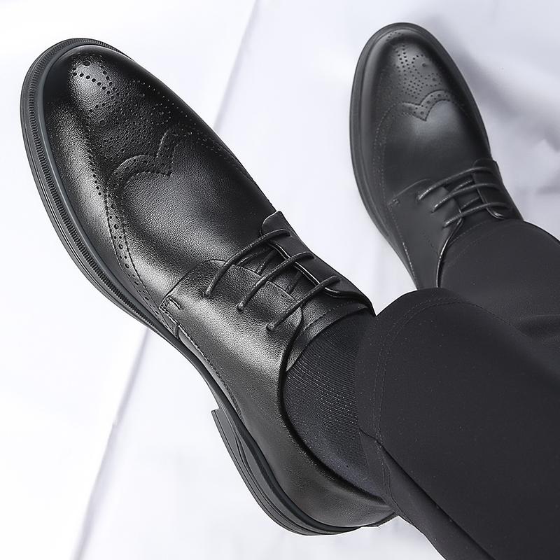 Модные новые классические мужские туфли в стиле ретро, формальные черные кожаные туфли, оксфорды на шнуровке для пожилых, свадебные, офисные, деловые, повседневные туфли для вождения