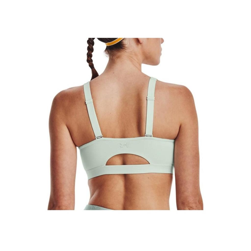 Under Armour SmartForm Solid Color Slim Fit Medium Support Спортивный бюстгальтер Женское нижнее белье Зеленый 1373826-592