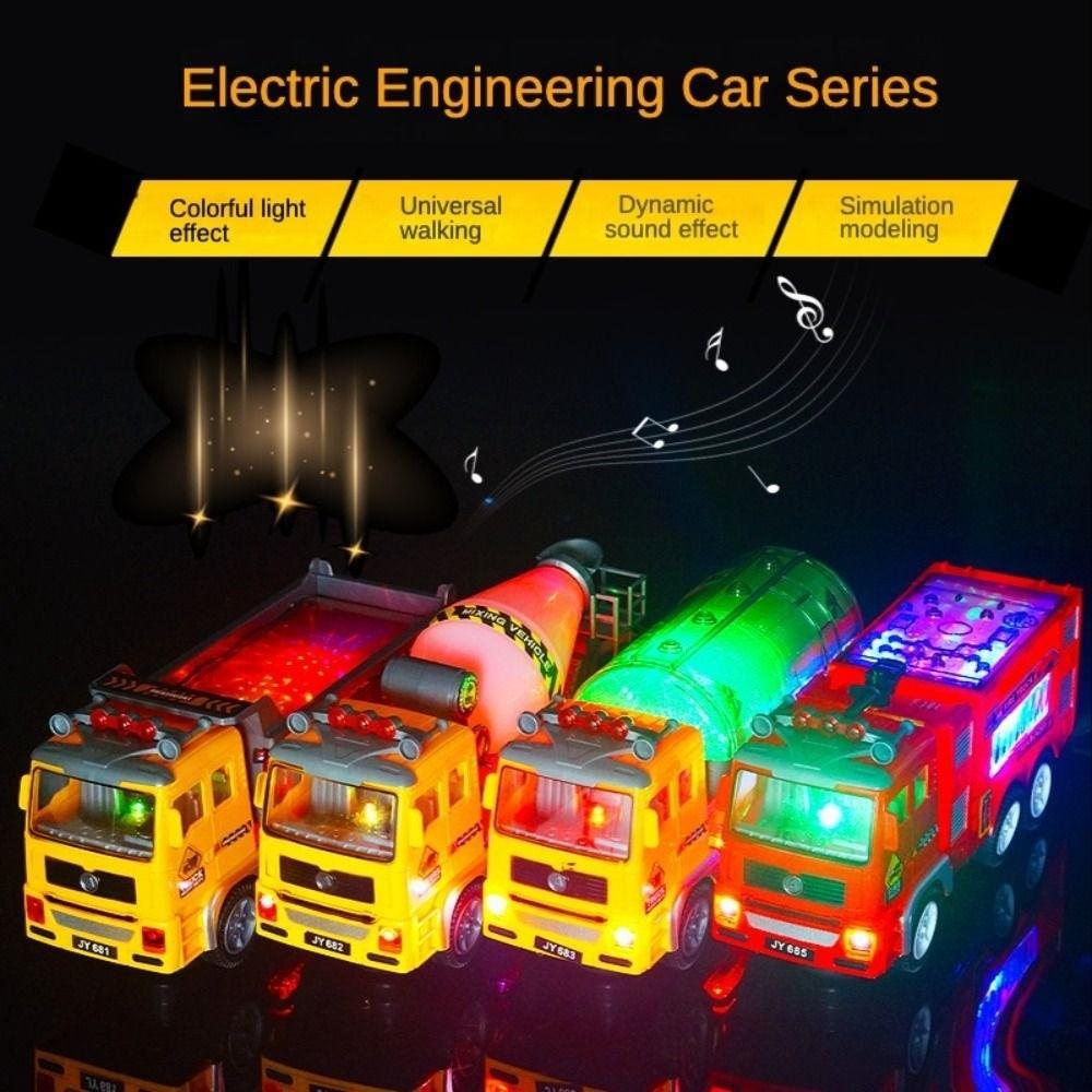 Magnetic Electric Engineering Truck Sound Light Engineering Vehicles Toy  Children's Toy