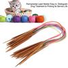 Multicolor Plastic Pipe Carbonized Double Annular Bamboo Sweater Needles for Knitting