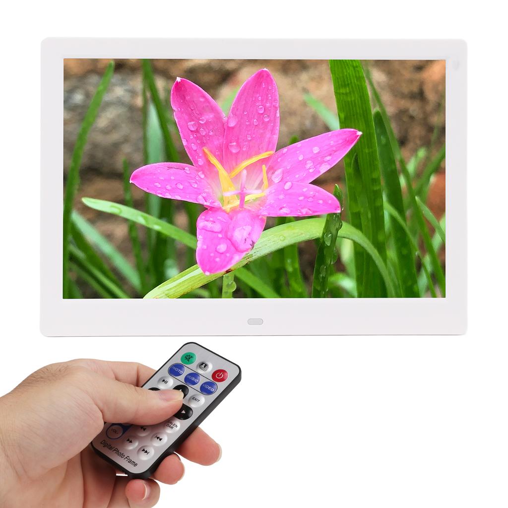 Digital Photo Frame 12in Electronic Photo Album HD MP3 MPEG4 Picture Player with Smart Remote