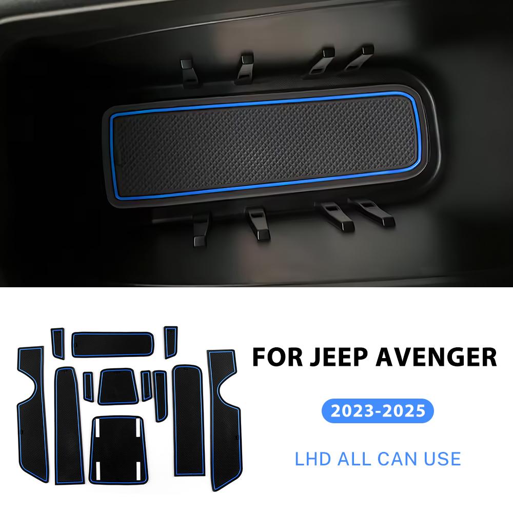 Для Jeep Avenger 2023-2026 Автоматический силиконовый противоскользящий коврик-вкладыш в слот, коврик в дверной паз автомобиля, водонепроницаемый, пылезащитный, аксессуары