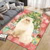 Christmas cat Home Sofa Decoration for Living Room & Bedroom, Non‑Slip Play Flannel Floor Mat for Game Room