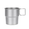 Stackable Coffee Mugs Titanium Camping Cups 300ml Foldable Handle Outdoor Coffee Mugs Reusable