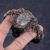 Треснувший хрустальный драгоценный камень ручной работы из медной проволоки, регулируемый браслет-манжета z9C96