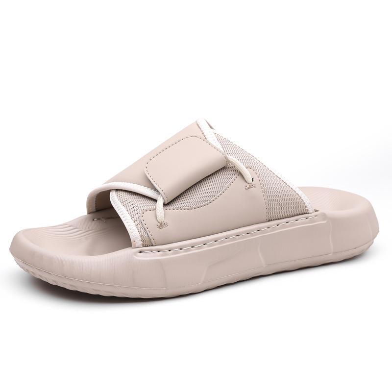 Slippers Men's New Summer Thick-soled Non-slip One-word Sandals Men's Soft-soled Beach Shoes, Trendy