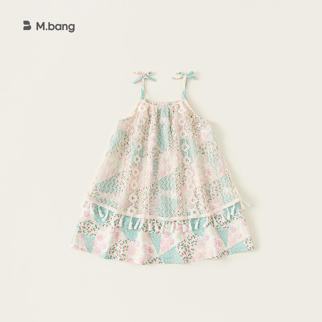French Vintage Girl Dress With Lace Patchwork For Kids Summer Party Wear
