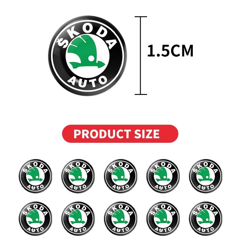 2025 New For Skoda Superb Rapid Fabia Octavia Laura VRS Yeti Roomster Car Key Shell Remote Case Cover Aluminum Sticker Emblem Sy