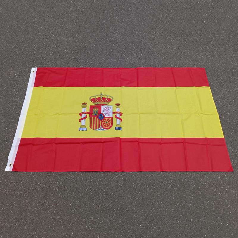 Aerlxemrbrae 60*90cm 90x150cm Spain Flag Espana Spanish Super Poly Football Flag Outdoor for Celebration Big Banner