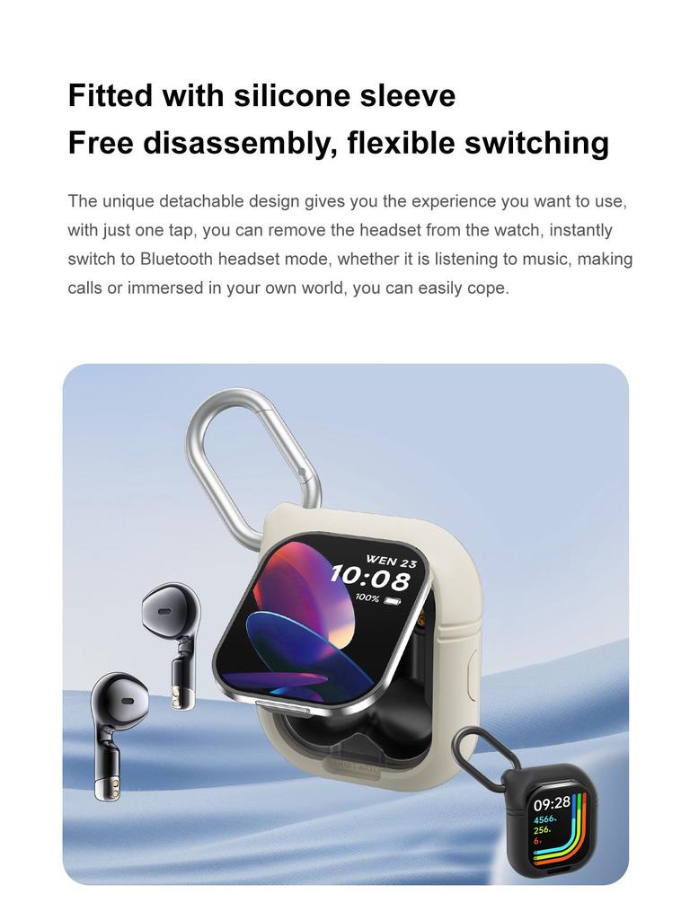 D8pro Спортивные умные часы и наушники в комплекте с NFC, Bluetooth-звонками и воспроизведением музыки