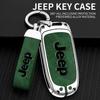 CNE1 Zinc Alloy Leather Car Key Cover Case Fob for Jeep Renegade Compass Cherokee Grand for Chrysler 300C Wrangler Car Accessories