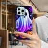 Phone Case: 2D flat design suitable for iPhone 18, 17, 16, 15, 14, 13 Pro film protective case, couple style, ghost pumpkin, Christmas and Halloween g
