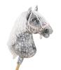 Hobby Horse Large Premium Stick Horse - Dapple Grey with White Mane A3