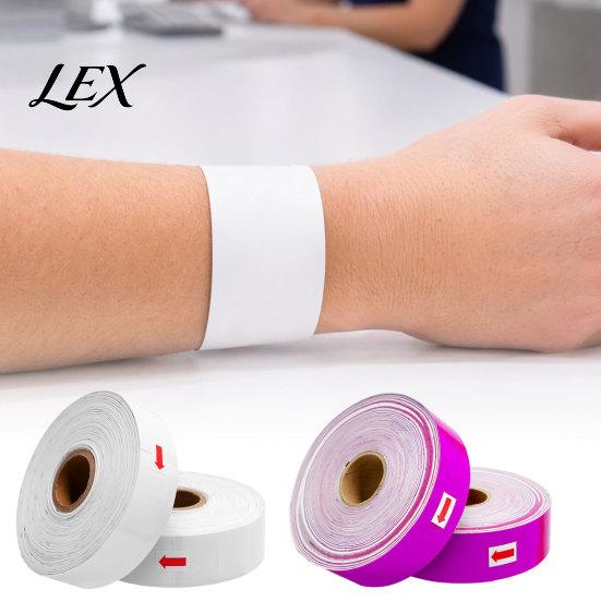 Thermal Label Printable Wristbands 200 Pcs Paper for Events, Barcode Print Self-Adhesive Exhibition Entry Wristband, Sensitive Disposable DIY QR Code