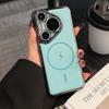 Для Huawei Pura 70 / 70 Pro / 70 Ultra гальванизированный чехол для телефона, дизайн с поверхностью под кожу, магнитная беспроводная зарядка