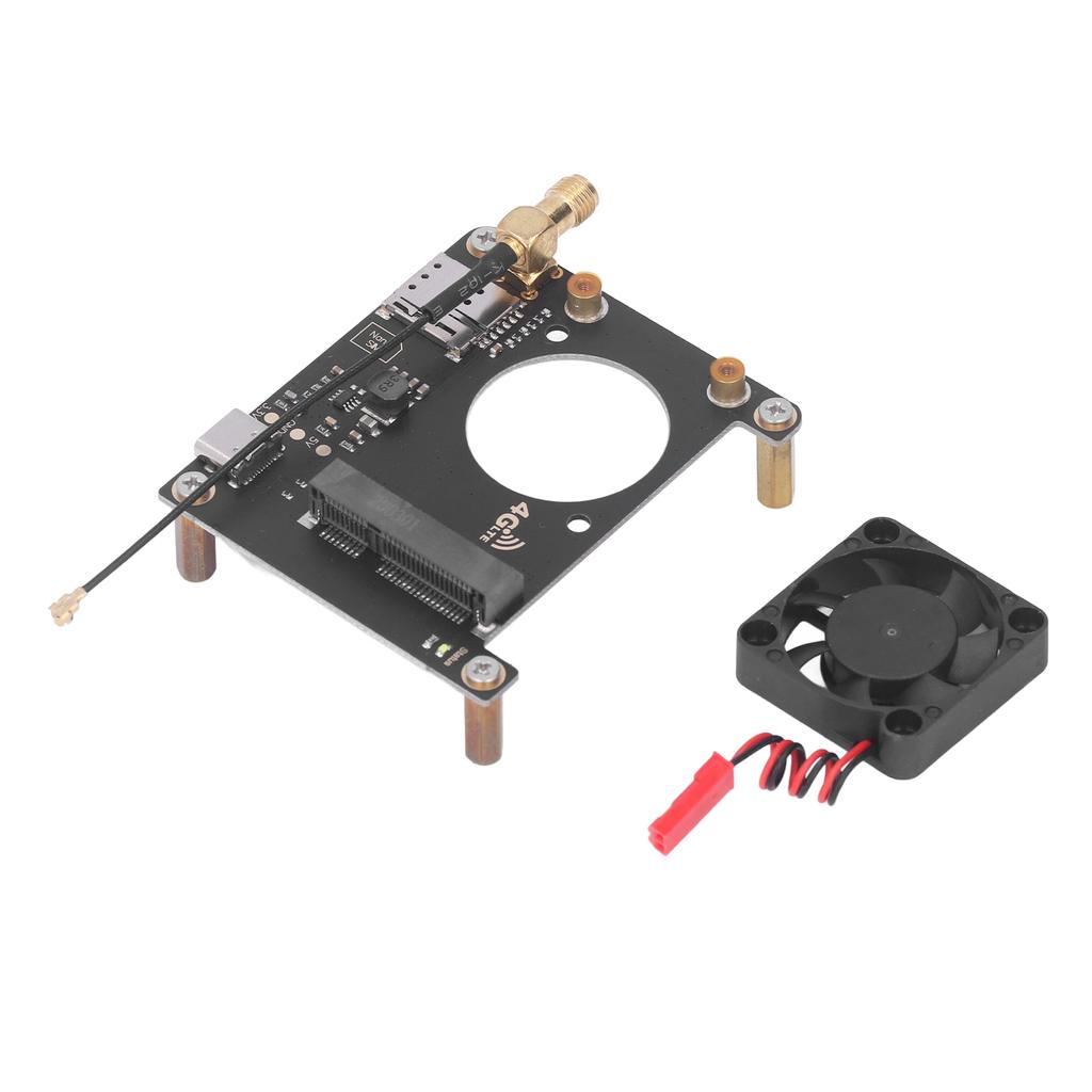 Плата расширения LTE 4G 3G, модуль передачи данных HAT с охлаждающим вентилятором для Raspberry Pi 4B 3B