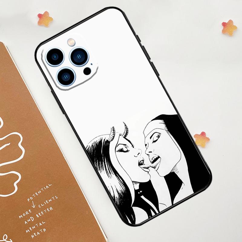 Чехол для телефона 'Демоническая монахиня Дьявол Сатана Крест' для iPhone 17 Pro Max 14 13 12 11 15 16 Pro Max mini 16 Plus 16e 17 Air Funda