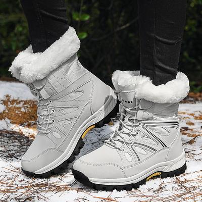 2025 Новые уличные дорожные спортивные большого размера зимние сапоги женские зимние флисовые теплые полусапоги женские сапоги лыжные походные ботинки
