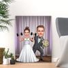 Wedding Caricature For Couple Poster Wedding Cartoon Prints Couple Wedding Caricature From Photo Prints Wedding Anniversary Gift