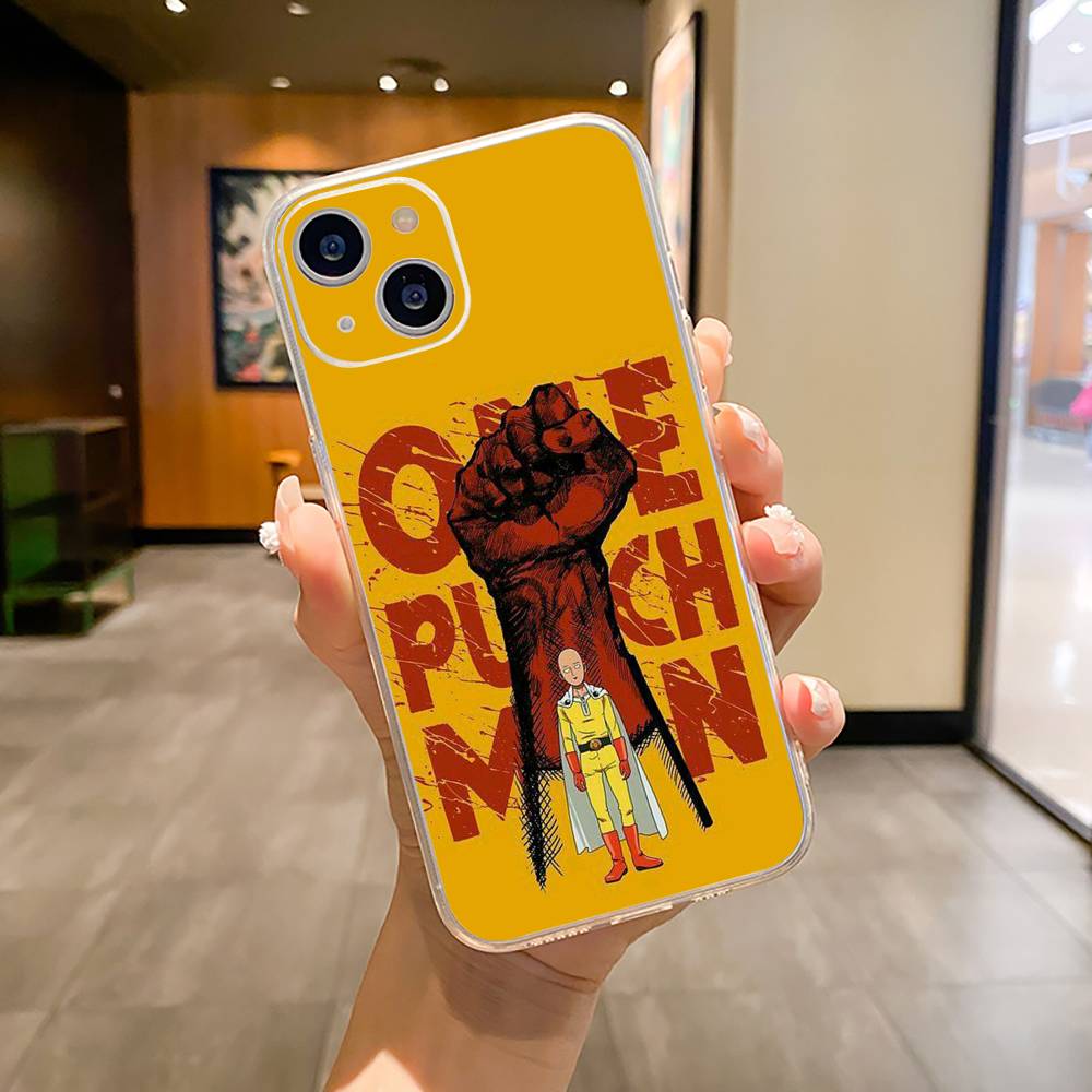 O-P-M-One-Punch -Man Phone Case For iPhone17,16,15,14,13,12,Pro Max,16/15/14 Plus XS Soft Silicone Transparent Cover
