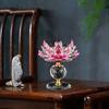 Подсвечник в виде лотоса из прозрачного стекла, подставка для свечей со стеклянным основанием, подсвечник для украшения домашней вечеринки, украшения столовой