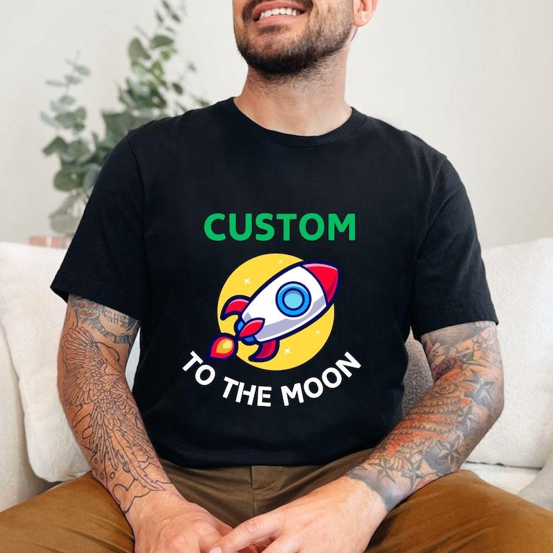 Funny Custom Stock Ticker Crypto To The Moon Meme T-Shirt Day Trader Shirt Gift Finance Stock Market Tee Investment Analyst Top