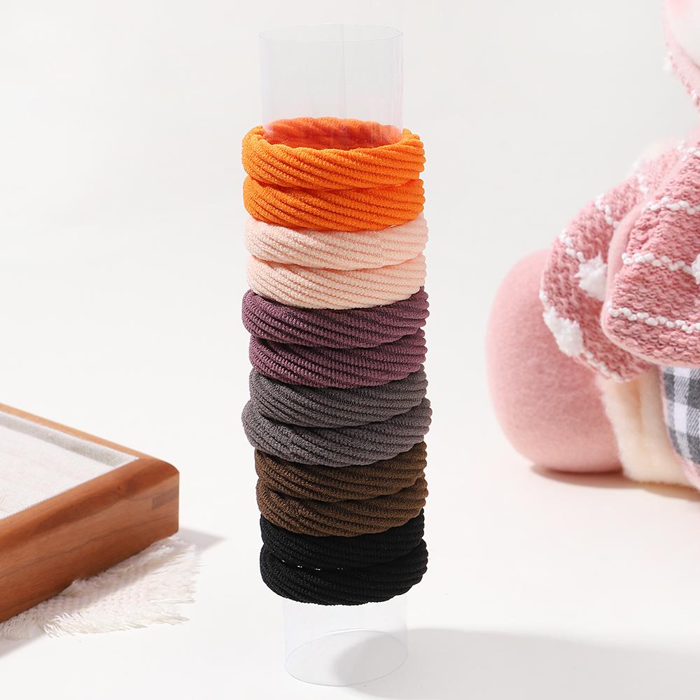 12PCS Women Girls Basic Elastic Hair Bands Ties Scrunchie Ponytail Holder Rubber Bands Fluorescent Headband Hair Accessories