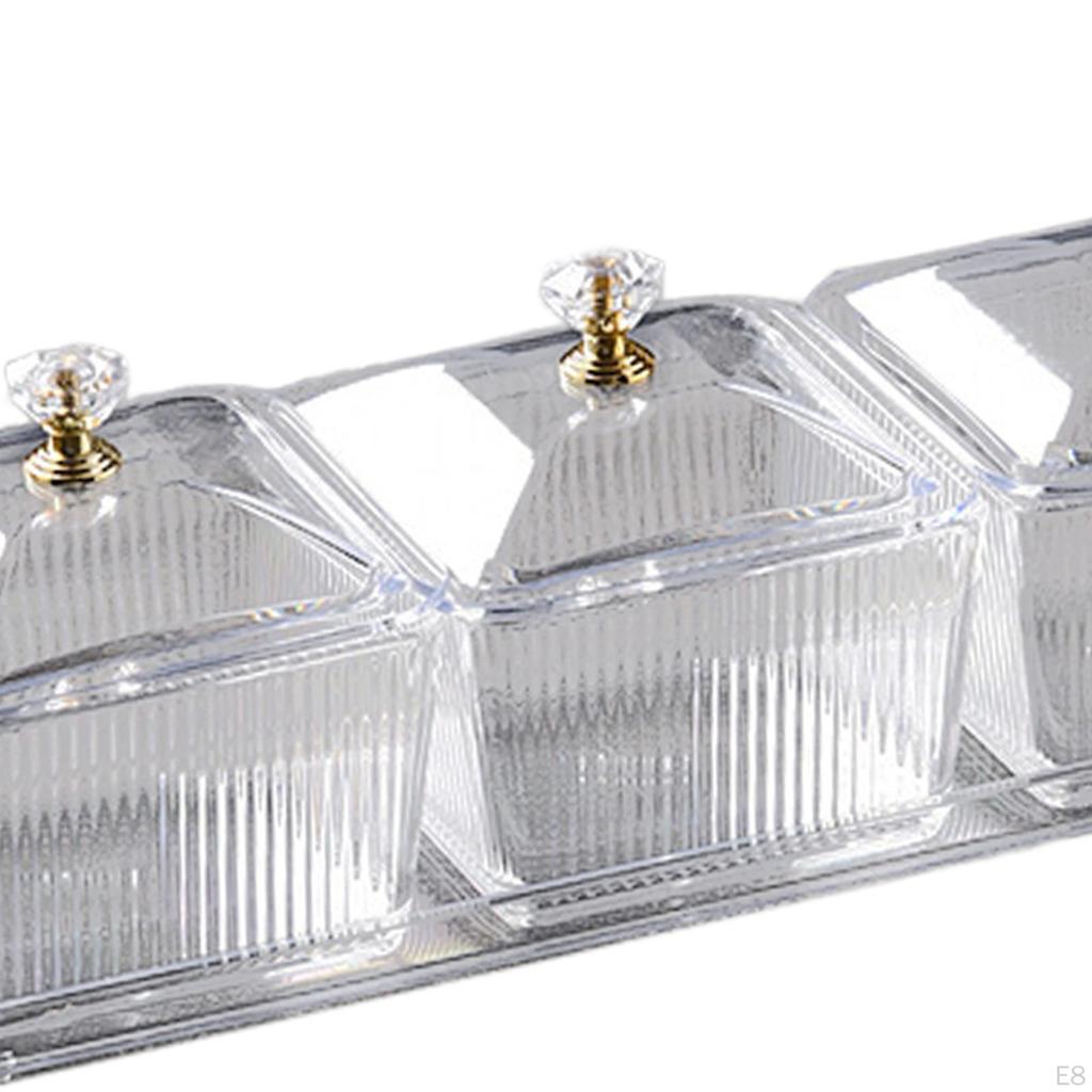 Тарелка для закусок из сухофруктов, разделенные сервировочные блюда Блюдо для конфет и орехов с крышкой для вечеринки