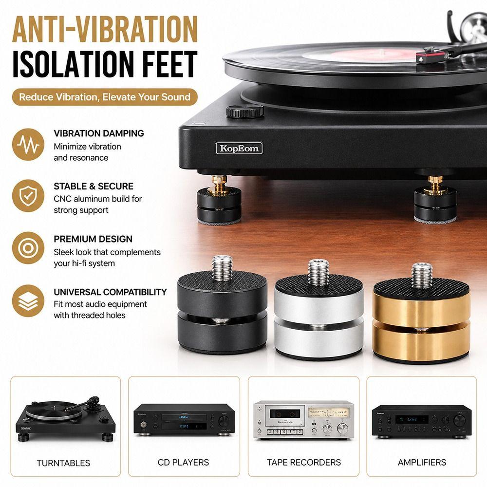 1Pcs 39x31mm Speaker Foot Pad Vibration Absorption Stand for Speaker Amplifier DAC