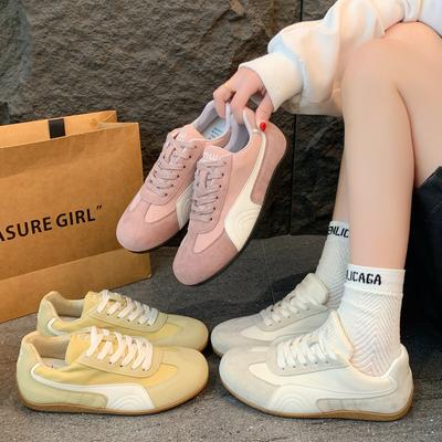 Кеды на шнуровке, кроссовки в стиле ретро, немецкие тренировочные туфли, повседневные маленькие белые туфли, женские универсальные тренировочные, на плоской подошве 2025