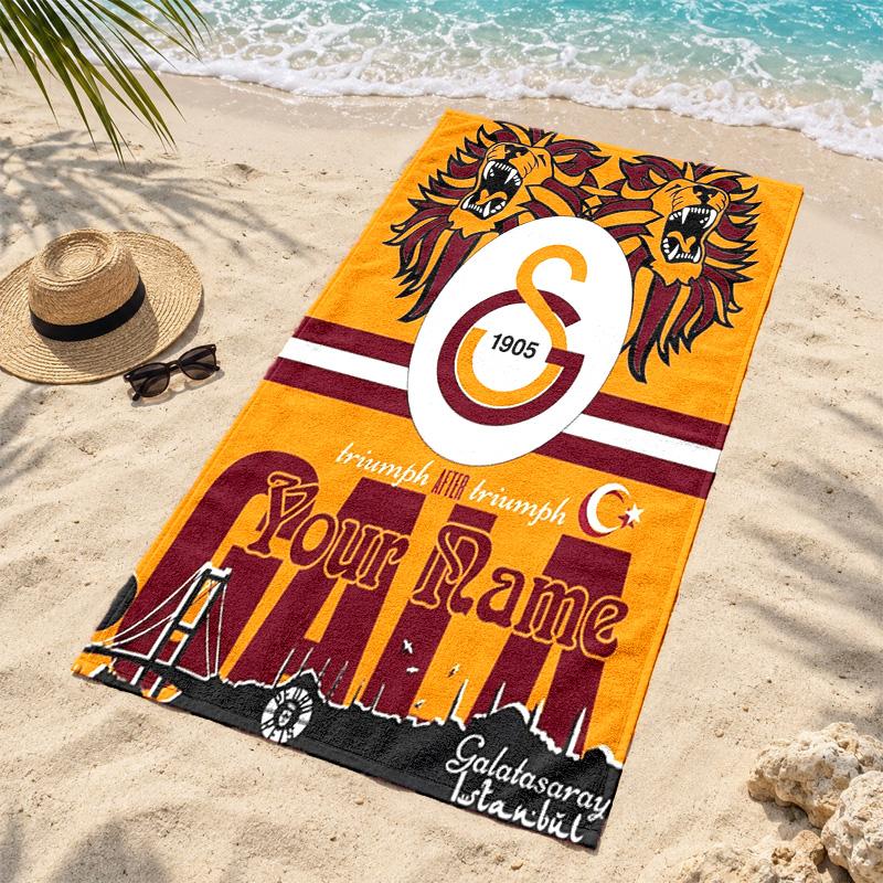 Galatasaray Custom Name Beach towels also serve as bath towels summer essential a musthave for the outdoors the beach and the pool