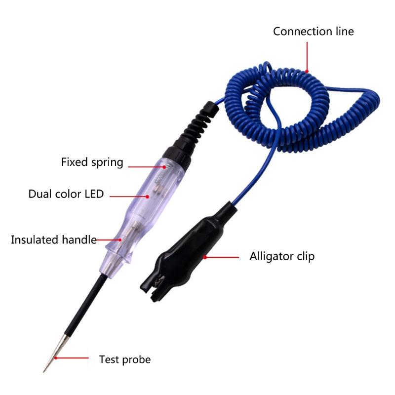 Car Circuit Tester 6V-12V-24V for DC Automotive Voltage Test Electrical Volt Continuity Tester Auto with Indicator Light