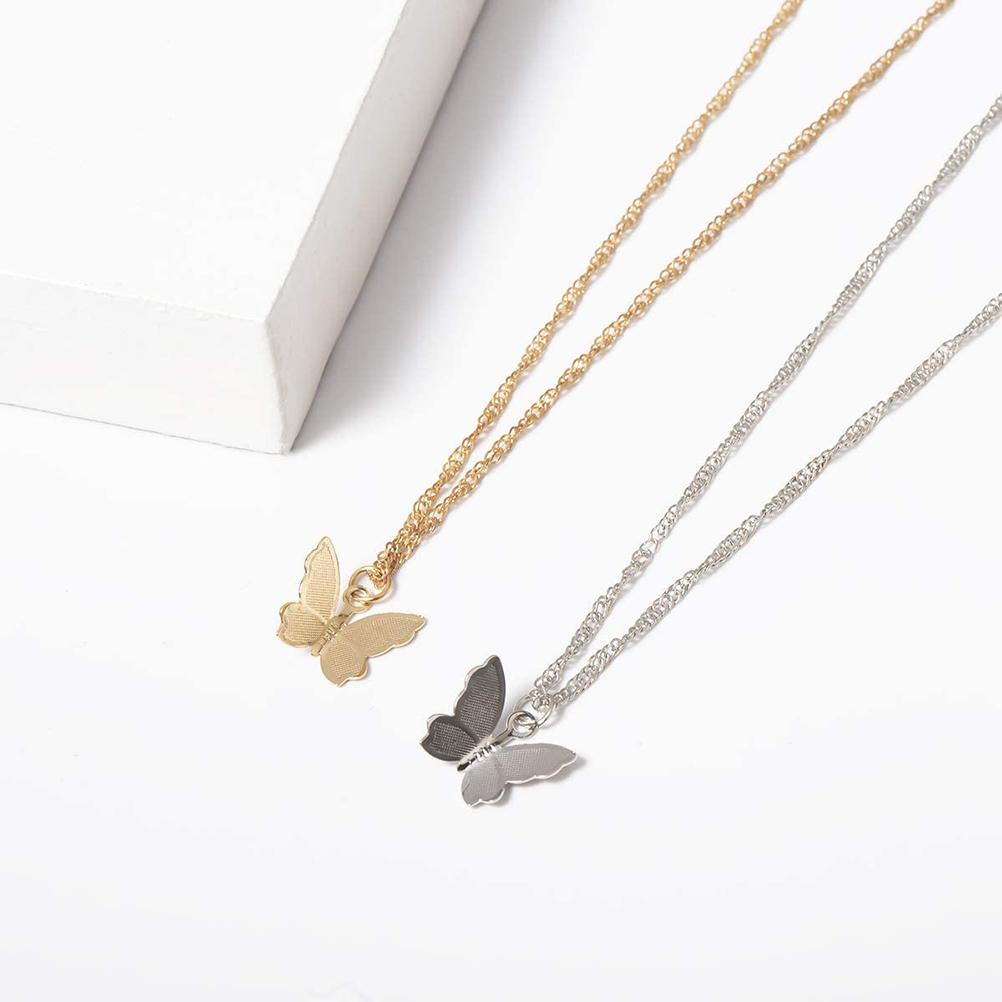Butterfly Necklace Y Pendant Simple Cute Necklaces Chain Necklace Fashion Jewelry Women Girls Gift