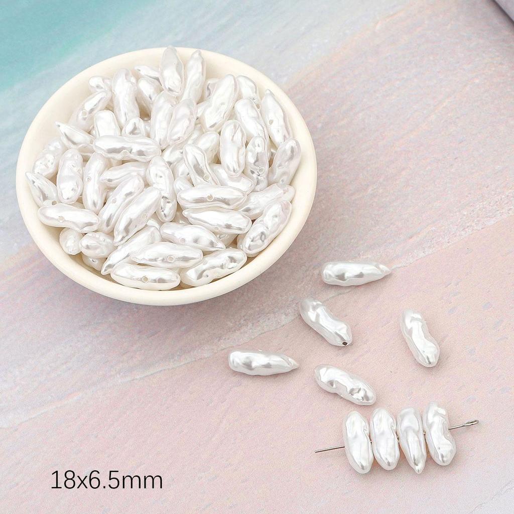 Геометрическая форма имитация жемчуга из АБС-пластика, бусины с прямым отверстием, браслет «сделай сам», ювелирные аксессуары