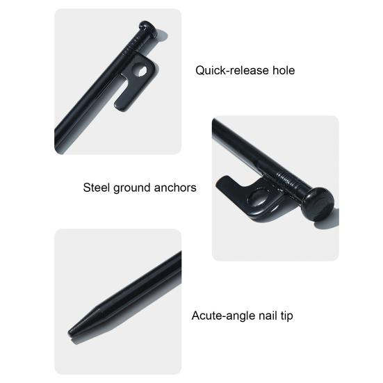 1/4/6 шт. 20/25/30/40 см стальной колышек для палатки сверхпрочный для улицы, пешего туризма, кемпинга, палатки, тента, навеса, ветрозащитный, грунтовый штырь, гвоздь, металлический колышек для палатки