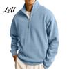 Versatile Outdoor Apparel Men Quarter Zipper Pullover Tops Lightweight Stand Collar Sweatshirt Breathable Long Sleeve Casual Athletic Sporty