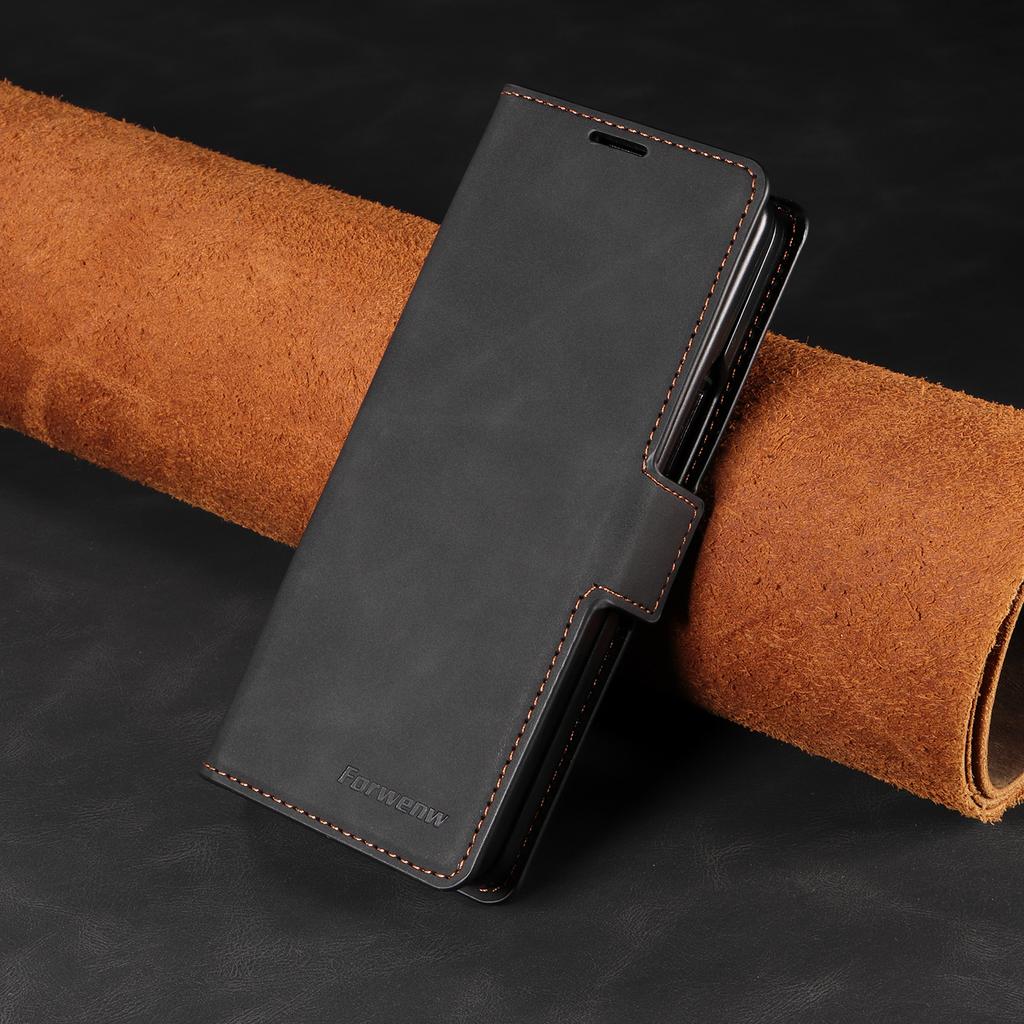 Роскошный ретро кожаный чехол для телефона Samsung Galaxy Z Fold 7 6 5 4 3 Fold7 Fold6 Fold5 Fold4 Кошелек Слот для карт Магнитная обложка-книжка