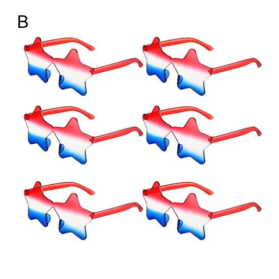 45820 шт. Очки со звездой 4 июля, красные, белые, синие, с американским флагом, патриотические