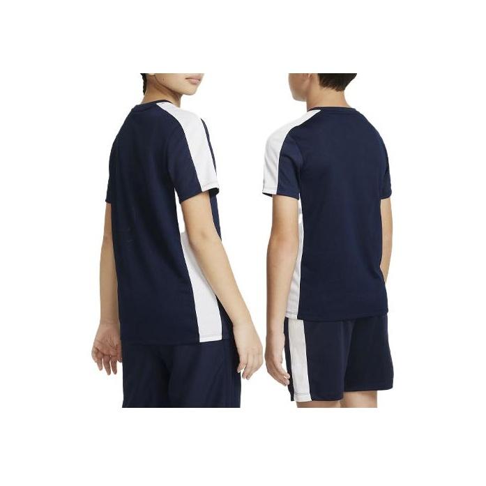 Nike Спортивная футболка с круглым вырезом и цветным блоком Dri-FIT Academy 23, детские топы, темно-синего цвета DX5482-451