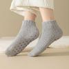 1 пара женских носков, утолщенные, эластичные, противоскользящие, с противоскользящей нижней частью, однотонные носки-тапочки, теплые, мягкие, не впитывающие пот, женские зимние носки