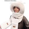 1PC Gloves Elegant Knit Material Warmth Thickened Cute Ear-Protecting Balaclava Hood Scarf Set Multi-Color