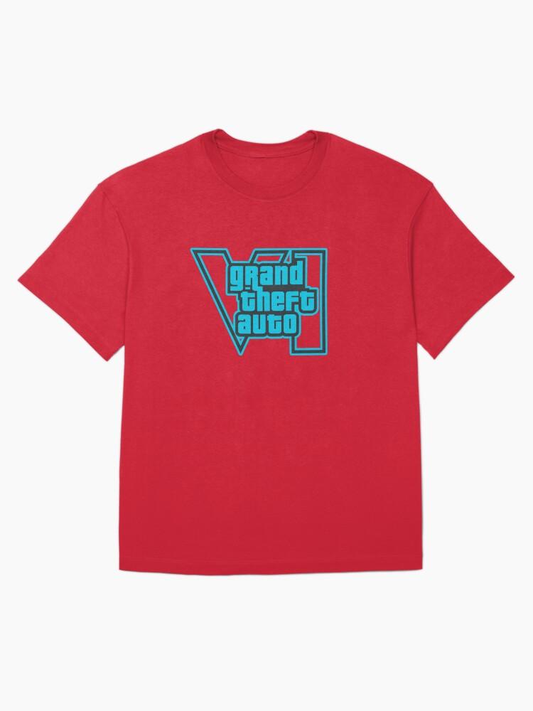 Grand Theft Auto GTA 6 Grand Theft Auto 6 Vice City Logo Cool Blue Oversized T-Shirt