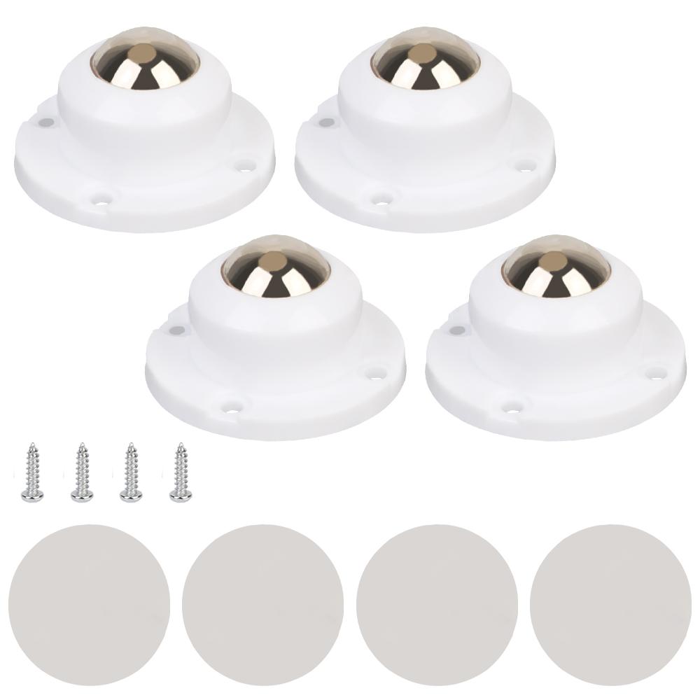 4 шт. мини-поворотные колеса из нержавеющей стали для настольных стульев, ролики с вращением на 360°, самоклеящиеся ролики, универсальное колесо