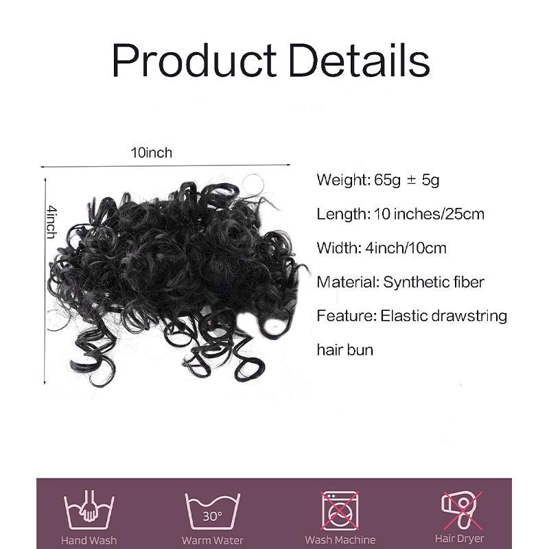 Синтетический беспорядочный вьющийся пучок для волос, эластичный шнурок, наращивание хвоста, пучок для волос, серый, черный, светлый, искусственный пучок для волос