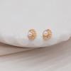 Tiny Earrings Stud Jewelry for Female Simple Personality Seashell Pearl  Stylish Small Earrings Golden Girl Fashion Ear Accessories