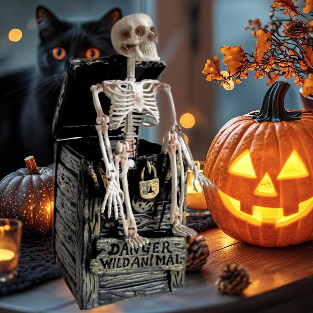 Электрическое Хэллоуин Украшение Светящееся Внутри Красное и Движущееся для Дома Газонной Композиции Снаружи