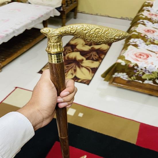 Wooden Walking Stick Dismantle Into Three Parts Premium Brass Walking Stick A Unique Gift For Gentlemen