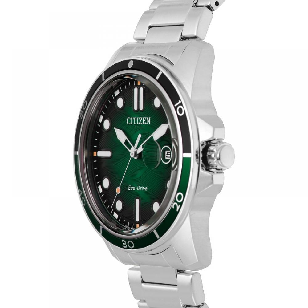 Citizen Aw1811 82x Часы мужские металлические для дайвинга